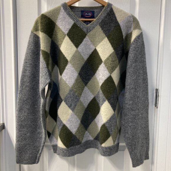 Allen Solly Shetland Wool V-neck Sweater Size Large - Picture 6 of 6